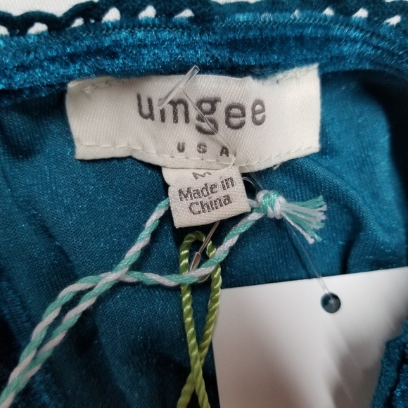 Umgee Boho Embroidered Velour Tank Dress - Picture 3 of 8